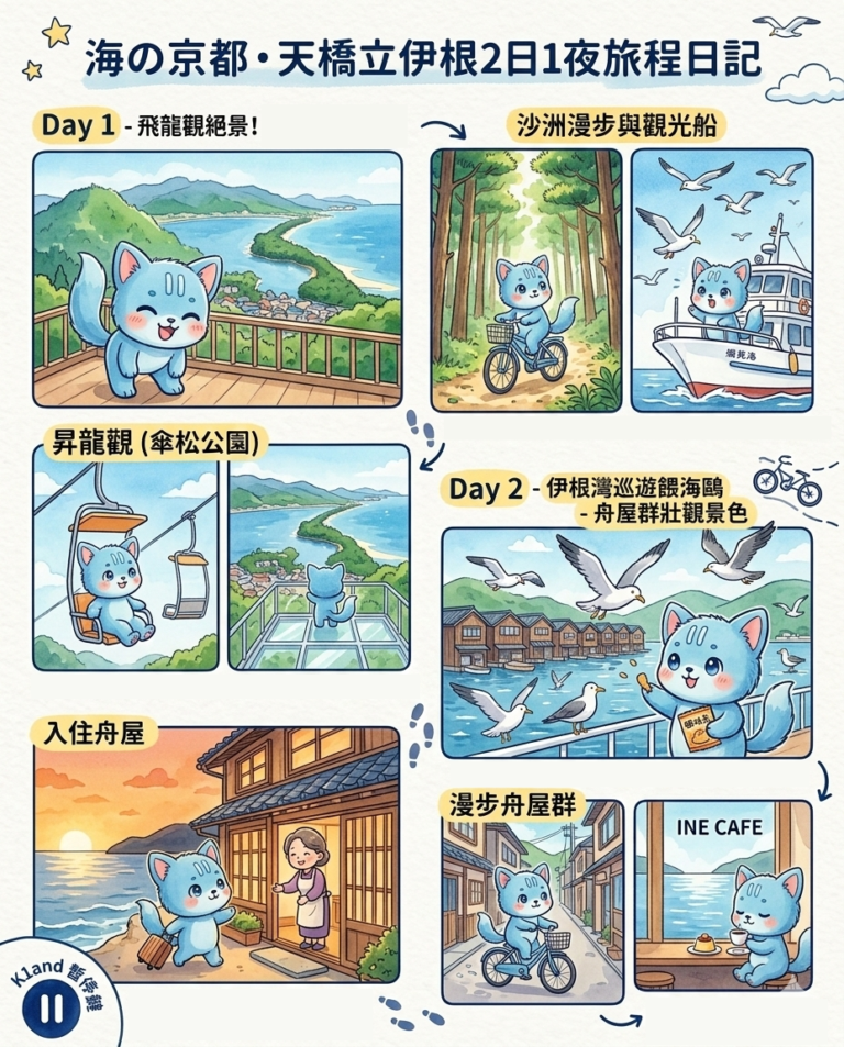 【海之京都】天橋立伊根2日1 夜自由行全攻略：交通票券解析與必遊景點總整理