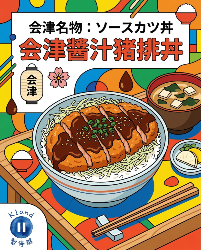 會津醬汁豬排丼