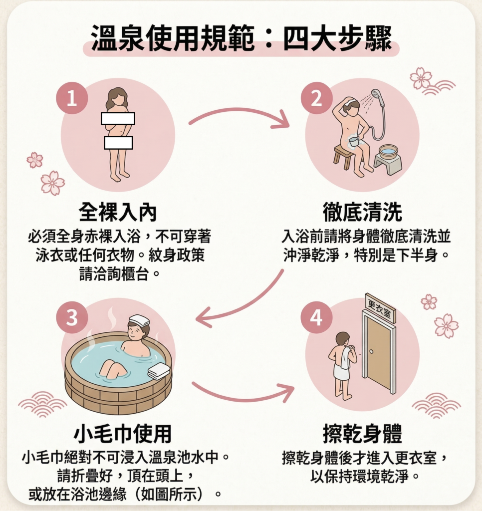 溫泉使用步驟