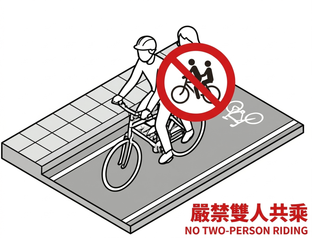 嚴禁雙人共乘