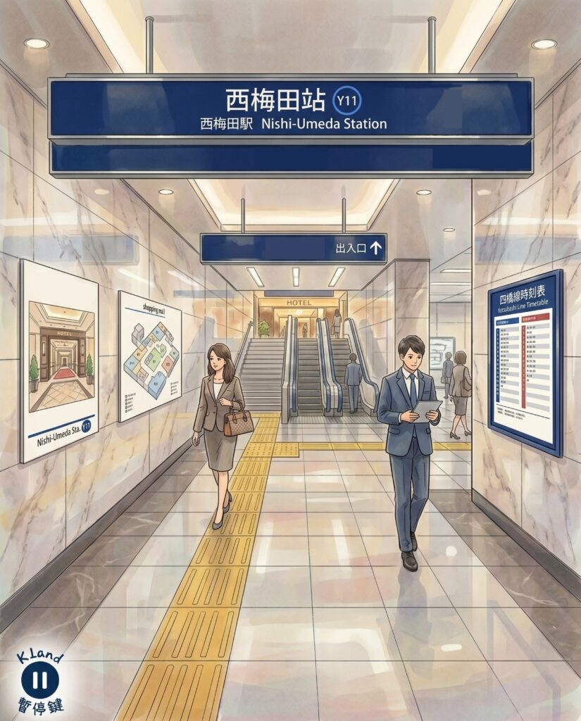 大阪Metro四橋線西梅田站