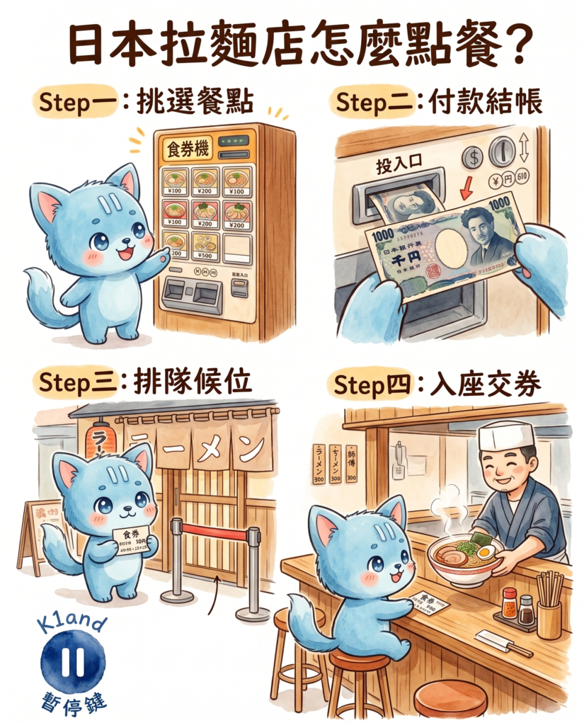 在日本拉麵店怎麼點餐