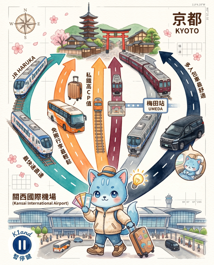 關西機場前往京都