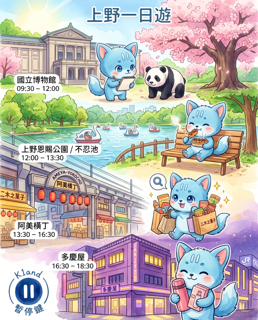 上野一日遊
