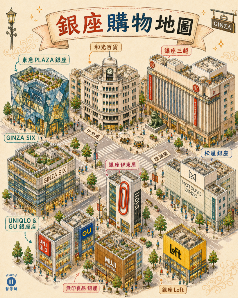 銀座購物地圖