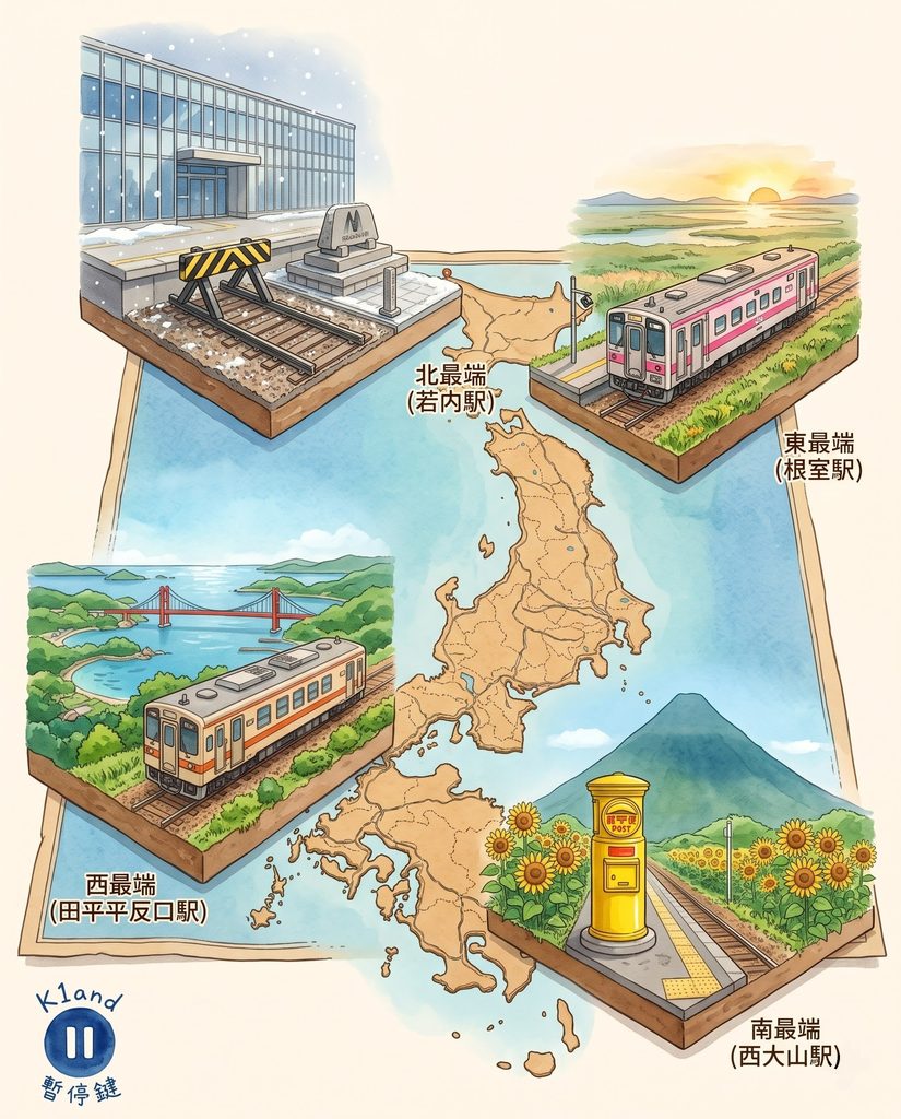 日本四端車站地圖