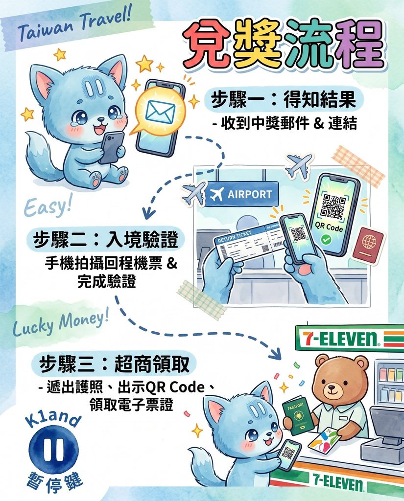 重遊台灣福氣金兌獎流程