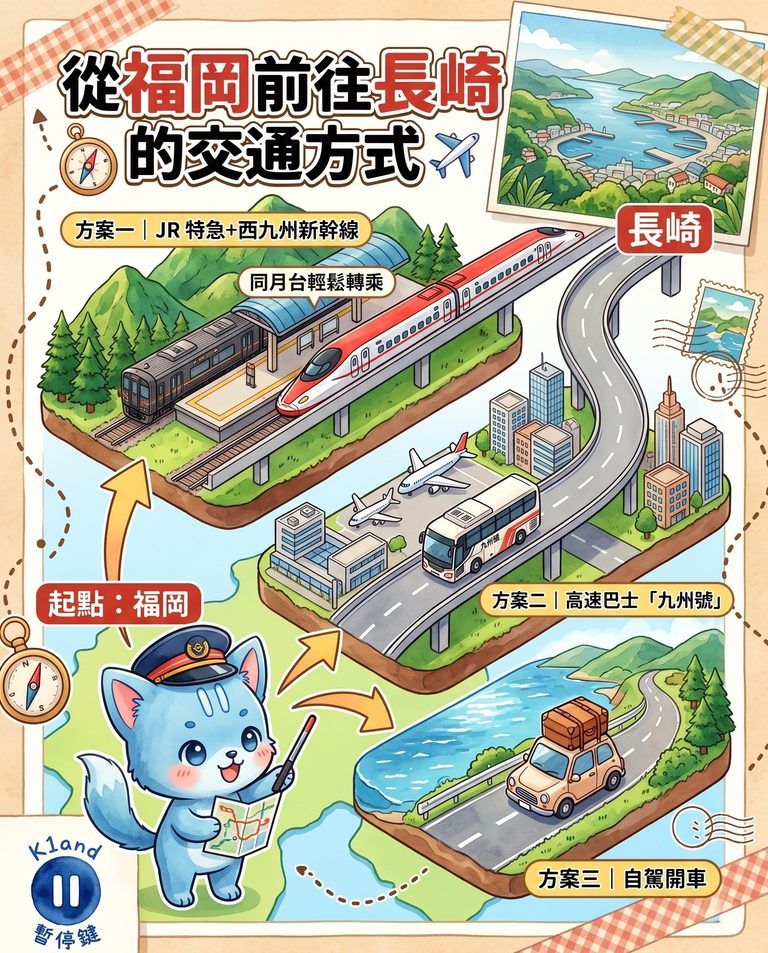 福岡往長崎交通全攻略，怎樣最划算最快？西九州新幹線、高速巴士「九州號」與自駕路線大比拼